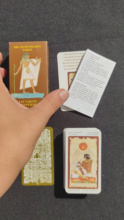 Mini Egyptian Tarot by Silvana Alasia – Rare 2003 Edition – 78 Cards Pocket-Size Divination Deck