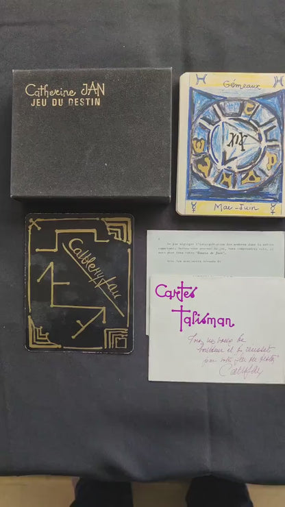 Game of Destiny – Talisman Cards by Catherine Jan | Rare Vintage Astrological Oracle Deck with Zodiac & Planetary Symbols