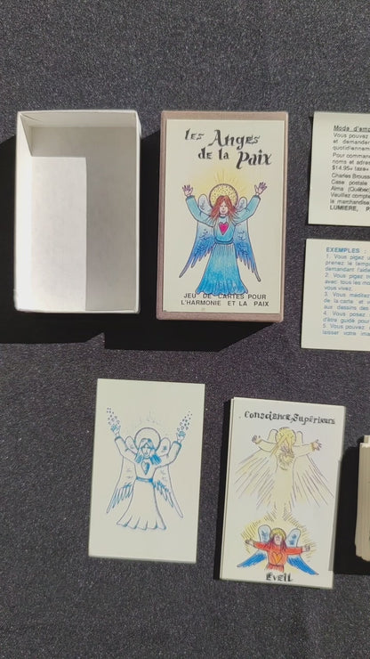 Angels of Peace Spiritual Card Deck (1990) – Rare 51-Card French Edition for Meditation & Inner Harmony