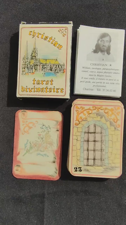 Tarot Divinatoire Christian 1991 – Oracle Vintage Rare – 32 Cartes Français