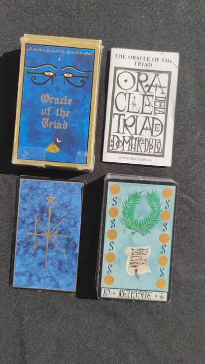 Oracle de la Triade – Première Édition 1992 par Dominique Duplaa | Jeu Divinatoire Rare de 57 Cartes avec Livret