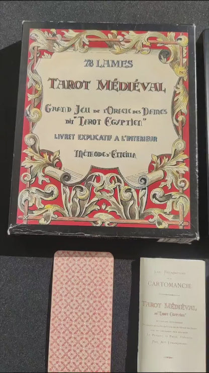 Medieval Tarot Étteilla – Rare 78-Card Reproduction with French Guide – Antique Divination Deck Inspired by Thoth